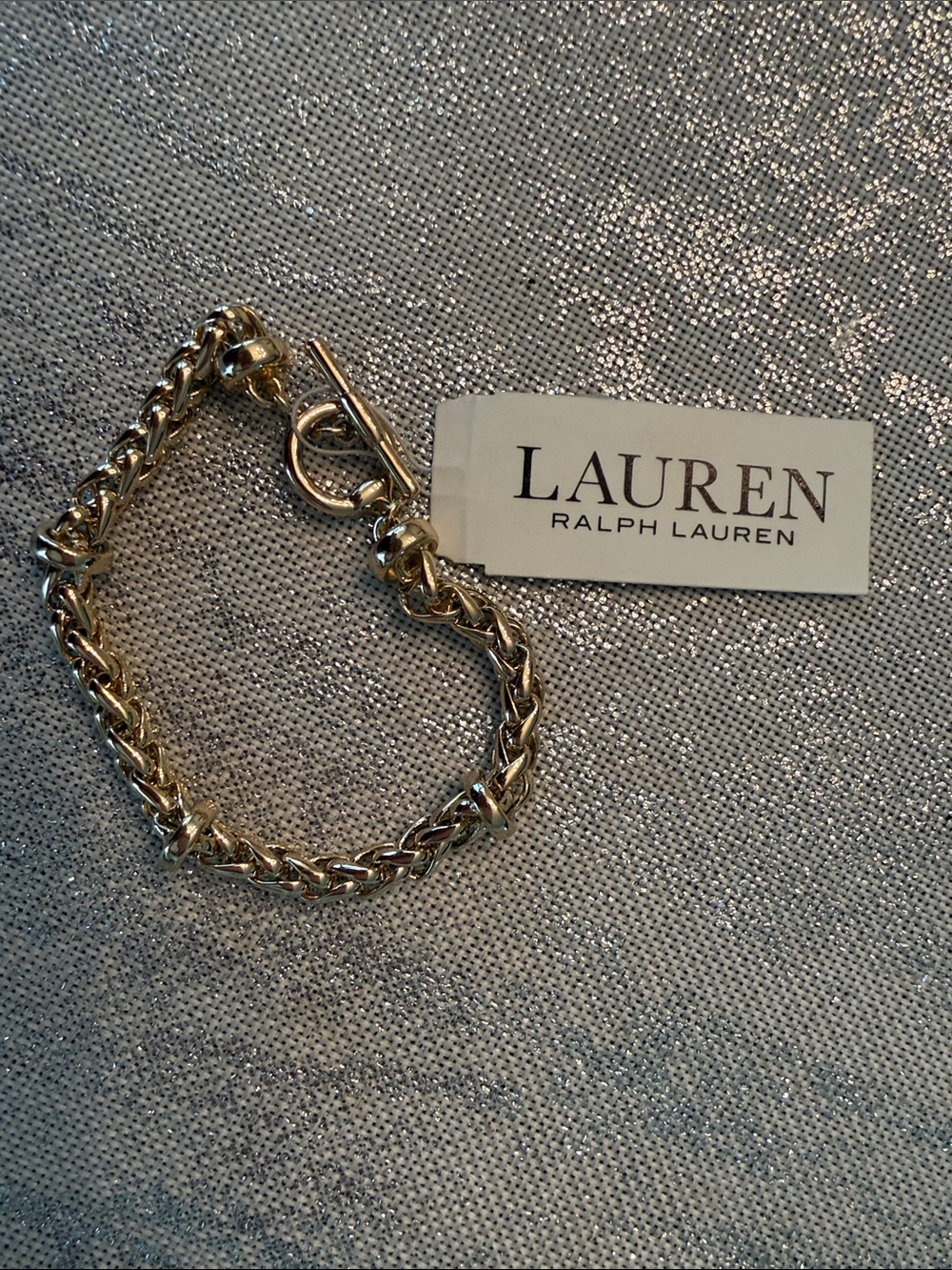 Lauren Ralph Lauren Gold-Tone Multi-Strand Toggle Bracelet - Picture 1 of 3